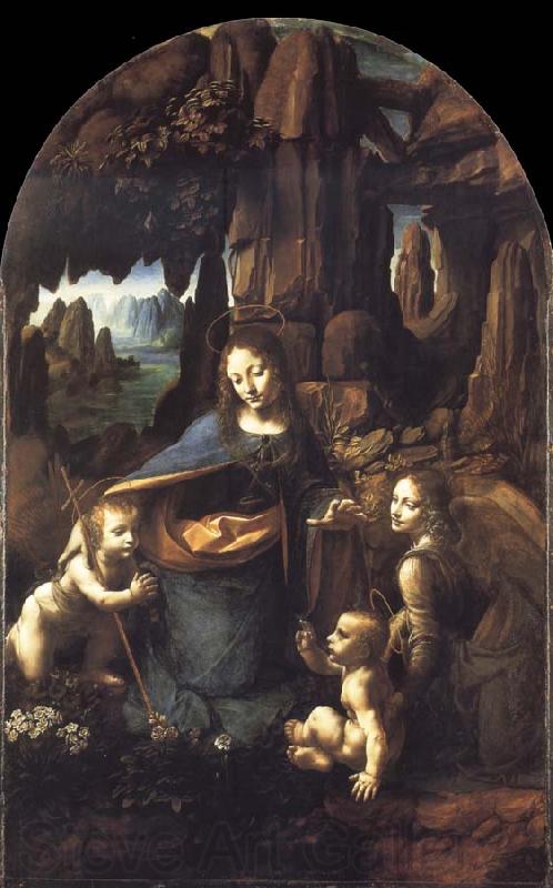 Leonardo  Da Vinci The Virgin of the Rocks Norge oil painting art